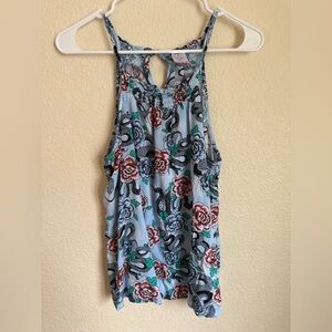 Floral and Snake Print Tank Top